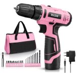 Crea - perceuse - visseuse sans fil : perceuse - visseuse sans fil 12 v, visseuse sans fil rose, 21 accessoire ...