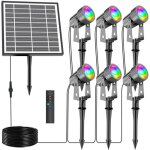Projecteur led d'extérieur, éclairage solaire de jardin 3 w, couleur rvb, 1 440 lm, avec terre, étanchéité ... Projecteur led d'extérieur, éclairage solaire de jardin 3 w, couleur rvb, 1 440 lm, avec terre, étanchéité ...