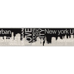 A. s. creations - frise papier peint moderne new york frise tapisserie noir et gris pour chambre d'ado ...