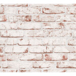 A. s. creations - papier peint bande d�corative brique blanche tapisserie moderne brique blanche & rouge ...