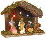 Fééric lights and christmas - crèche de noël lumineuse avec santons et figures illuminées de 13, 5 cm ... Fééric lights and christmas - crèche de noël lumineuse avec santons et figures illuminées de 13, 5 cm ...