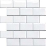 Credence adhesive pour cuisine salle de bain, faux carrelage adhesif mural blanc credence cuisine adhesive, ...