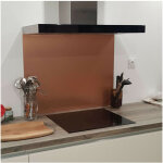 Crédence composite aspect alu cuivre brossé - hauteur 20 cm x largeur 80 cm Crédence composite aspect alu cuivre brossé - hauteur 20 cm x largeur 80 cm