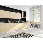 Mccover - cr�dence r�versible en noir satin� / noir mat (disponible en 2 m x 1 m et 1 m x 0. 5 m) - coloris ...
