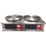 Cr�pi�re double gaz professionnelle � usage intensif - 2 x � 400 mm - sofraca