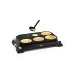 Crepiere electrique domo family crepes - do8709p - 6 personnes - revetement antiadh�sif - 1000w