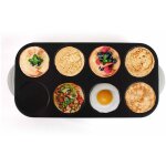 Cr�pi�re maxi cr�pes / pancakes party avec rev�tement anti - adh�sif - 8 personnes - 1500w doc186