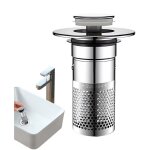 Cr�pine de vidange - bouchon de lavabo pop - up en acier inoxydable - bouchon evier cuisine avec filtre ...