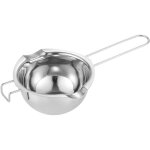Creuset bain - marie 400 ml ? acier inoxydable 304, pour lait / beurre / chocolat, poign�e thermor�sistante ...