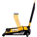 Cric hydraulique - barracuda tools - 4 tonnes - profil extra - plat - v�rins double - pistons - robuste ...