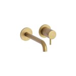 Cristina ondyna - mitigeur lavabo mural triverde 2 trous bec 18 cm or bross� tv25796p