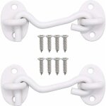 Crochet de (3inch) 2 pi�ces pour serrures porte de grange, salle de bain, fen�tre, porte coulissante, ...