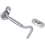 Crochet de cabine en acier inoxydable de style europen pour portes d'armoires et fentres (argent)