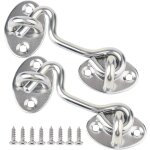 Crochets de cabine et loquet � ?il pour portes coulissantes, chambres, salles de bain, fen�tres, portails, ...