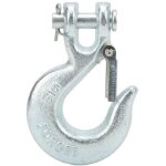 Crochet coulissant � chape de 5 / 16 po avec loquet de s�curit� crochet de remorquage en acier au carbone ...