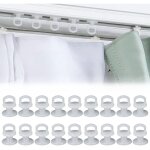 Crochets coulissants pour rideaux lot de 50 pi�ces en plastique glissement silencieux sur rail compatible ...