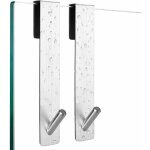 Crochets de douche, lot de 2 crochets, pour parois de douche, sans per�age, avec protection en mousse, ...