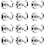 Crochets magn�tiques, crochet aimants, puissant aimant n�odyme force d?attraction de 3 - 5 kg (12 pack) ...