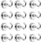 Crochets magntiques, crochet aimants, puissant aimant nodyme force dattraction de 5. 5 kg (12 pack) ...
