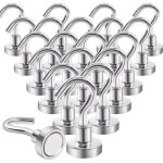Crochets magn�tiques extra - forts (10 kg), aimants n�odyme avec crochets, lot de 20, fixation sans per�age, ...