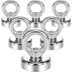 Crochets magn�tiques en n�odyme de 19 kg, 6 pat�res magn�tiques robustes, crochets magn�tiques de 25 ...