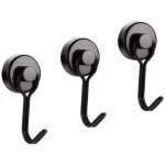 Crochet magn�tique, crochet magn�tique de r�frig�rateur noir de 4 pi�ces, crochet magn�tique, crochet ...