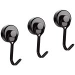 Crochet magn�tique, crochet magn�tique de r�frig�rateur noir de 4 pi�ces, crochet magn�tique, crochet ...