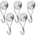 Crochets magn�tiques renforc�s 5 pi�ces crochets magn�tiques pour mur - organisateur de rangement rotation ...