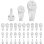 Crochet mural [30 pi�ces] crochets muraux pour cadres photo kit de suspension de tableaux clous muraux ...