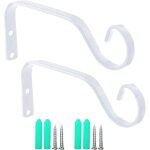 Crochet mural blanc 7 pouces support suspension pot plante int�rieur ext�rieur mangeoire oiseaux jardini�re ...