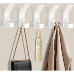 Crochets muraux robustes, 5 pi�ces pateres en m�tal avec vis, crochet double porte serviette, pat�re ...