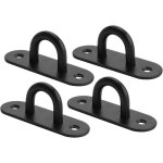 Crochets mural � visser plaque oeillet crochets de plafond suspension en forme de u, finition noire mate ...