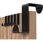 Crochet porte, 6 pi�ces porte manteau pour porte acier inox patere porte pour porte standart, tiroir, ...