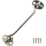 Crochet de porte et fen�tre en acier inoxydable 4 pouces couleur acier adapt� pour serrure de porte de ...