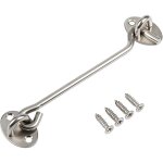 Crochet de porte et fen�tre en acier inoxydable 8 pouces couleur acier adapt� pour serrure de porte de ...