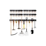 Crochet de rangement attachables, organiseur garage supports muraux pratiques, porte mop balai support ... Crochet de rangement attachables, organiseur garage supports muraux pratiques, porte mop balai support ...