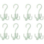 Crochet de rangement rotatif � 4 griffes pour �charpes, sac ceinture, multi - usages, vert nordique