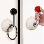 Crochet, style r�tro, d�tachable, adapt� aux portes vitr�es, fen�tres, armoires, r�frig�rateurs, rouge ...