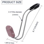 Crochet universel pour dossier de si�ge, accessoires de voiture bling, 2 pi�ces (rose)