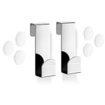 Crochet zack mitor 2. 4x4. 2x7. 5cm pour paroi de douche set de 2 inox