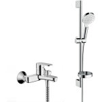 Hansgrohe crometta set mitigeur bain / douche + barre 65cm + douchette 2 jets + flexible, chrome (71440000 ...