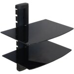 Cs202, noir, 2 �tag�res flottantes pour ranger lecteurs dvd / d�codeurs / consoles de jeux / accessoires ...