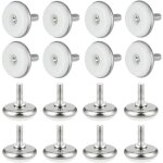 30 pcs pied de meuble a visser m6, pieds de nivellement meuble en fer et plastique, pied de table chaise ...