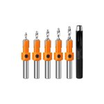 5 pièces fraises ensemble de forets, jeu de mèches à bois 8mm fraise de perçage bois, outils pour le ... 5 pièces fraises ensemble de forets, jeu de mèches à bois 8mm fraise de perçage bois, outils pour le ...
