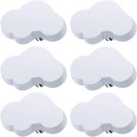 Lot de 6 boutons de tiroir en forme de nuage, boutons de meuble enfant, boutons en caoutchouc pour filles ...