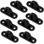 Csparkv - 8 pices noir plaque  oeillets pour crochets balanoires accessoires de hamacs