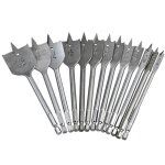 Csparkv - jeu de forets plats 13pcs - m�ches plates pour travail du bois avec bo�te de rangement