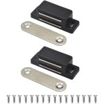 Csparkv - noir, 2 pack) loquet magntique de placard idal pour portes d'armoire, placards, tiroirs et ...
