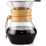 Ctlite - verser over cafeti�re avec filtre en acier inoxydable r�utilisable, cafeti�re manuelle en verre ...