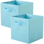 Cube de rangement pliable en tissu pour une utilisation en forme de cube nouveau (bleu ciel 2 ensemble) ...
